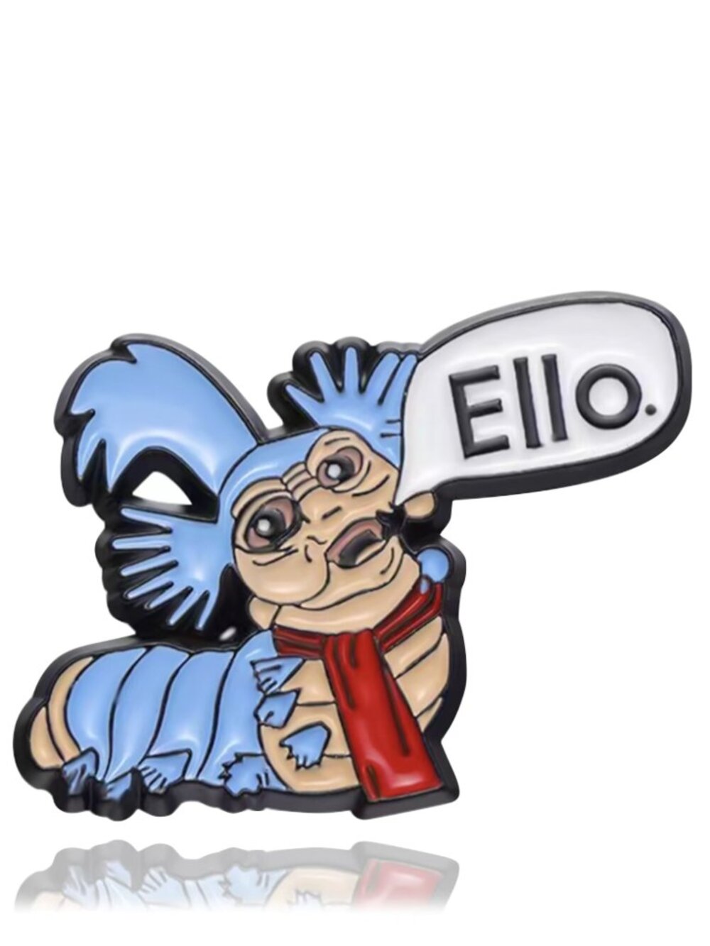 THE LABYRINTH "ELLO" WORM OIL DRIPPED ENAMEL PIN LAPEL PIN BROOCH NWT